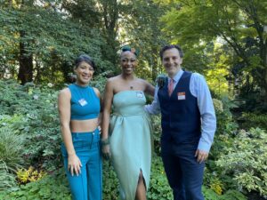 Co-executive directors of DNDA, Mesha Florentino (left) of Housing and Finance and Imani Sims (middle) of People and Programs, with Capital Campaign Director David Bestock.