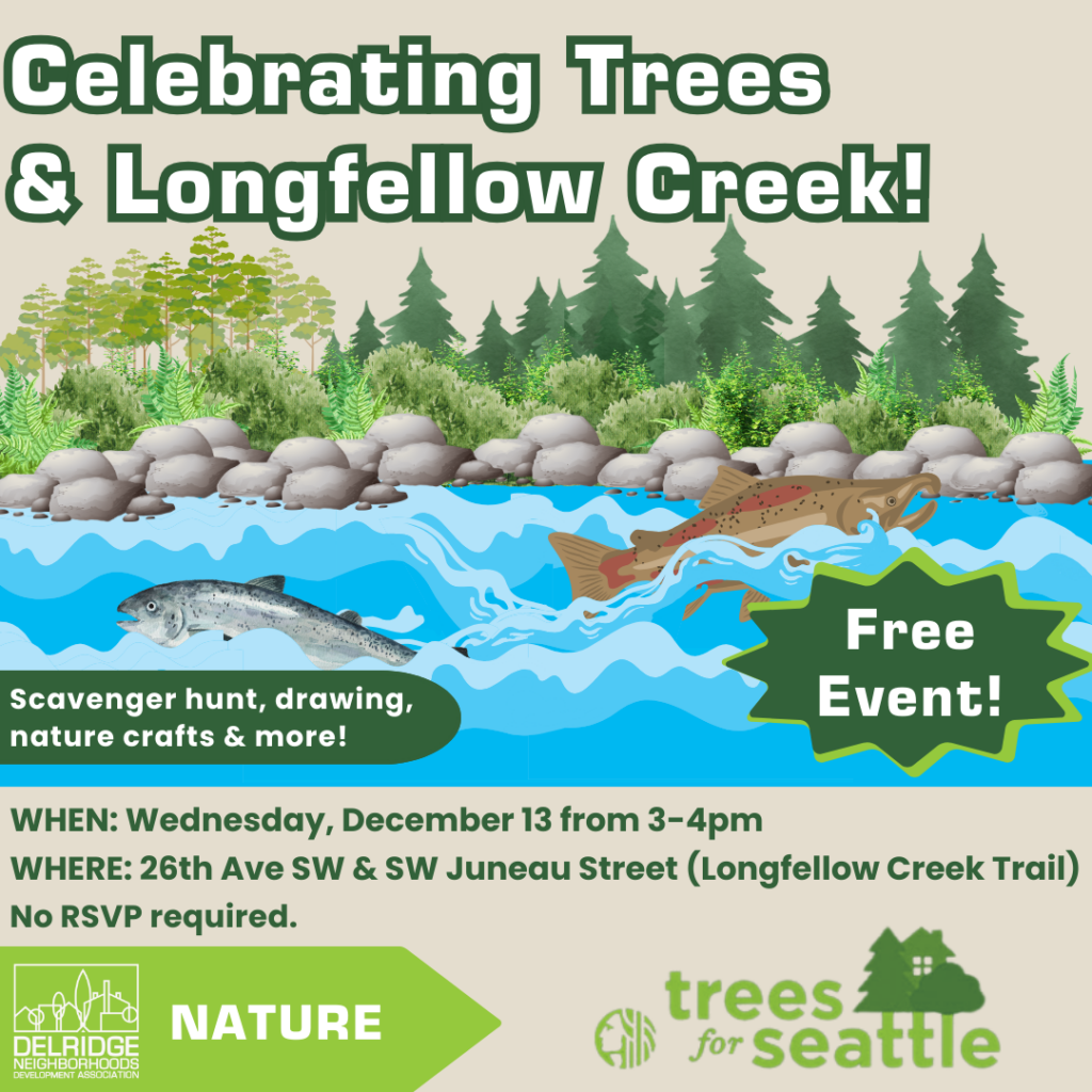 Celebrating Trees & Longfellow Creek with Trees for Seattle Social Post