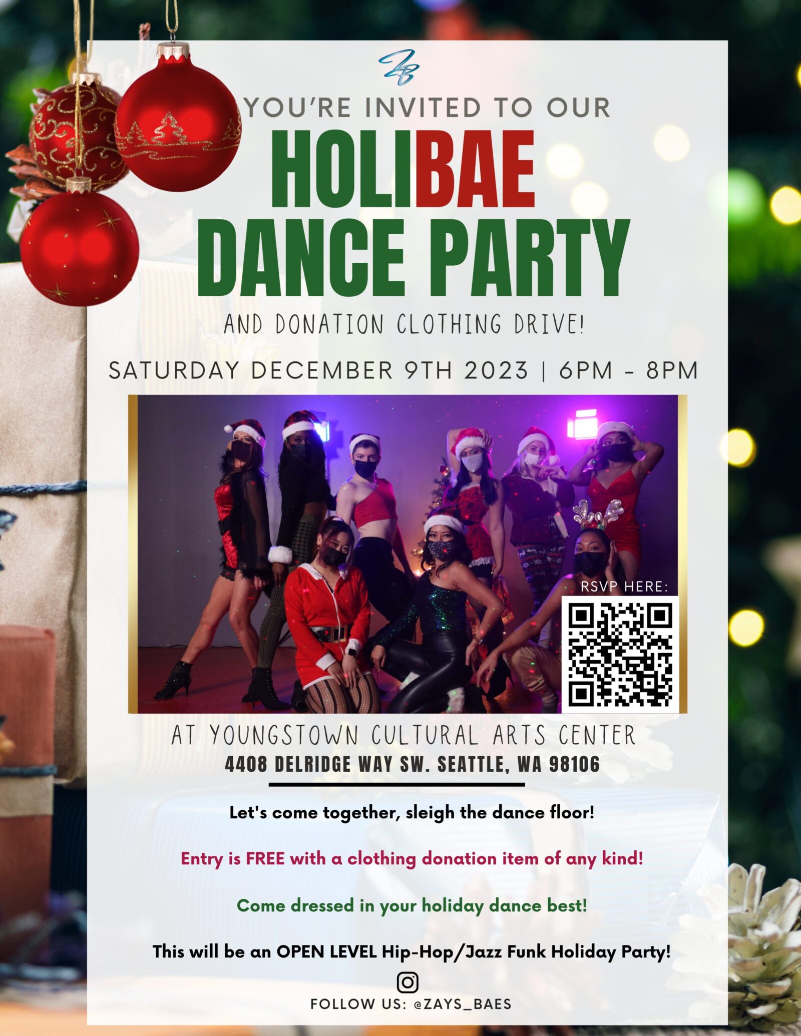 HoliBae Dance Party Flyer