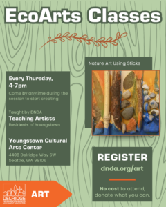 Flyer for EcoArts classes at Youngstown Cultural Arts Center.