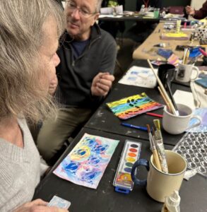 DNDA’s free mixed-media watercolor classes at Youngstown Cultural Arts Center hosted by our Art team.