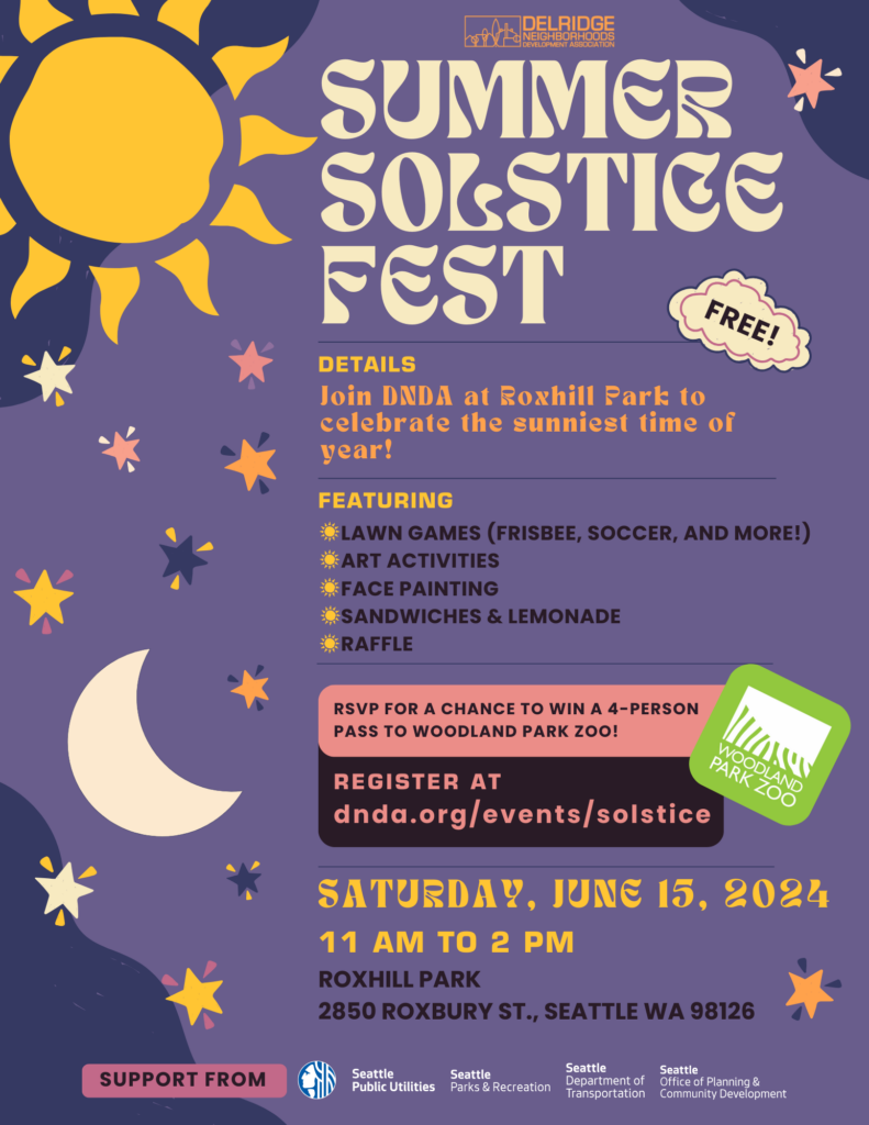 Flyer for Summer Solstice Fest (all details described)
