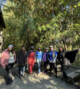 Our Spooky Scavenger team is pictured above featuring DNDA Teaching Artists (April, Kim) and Staff (Jules) and SPR Environmental Education team of Seattle Urban Nature Guides and Community Naturalist (Nicole). 